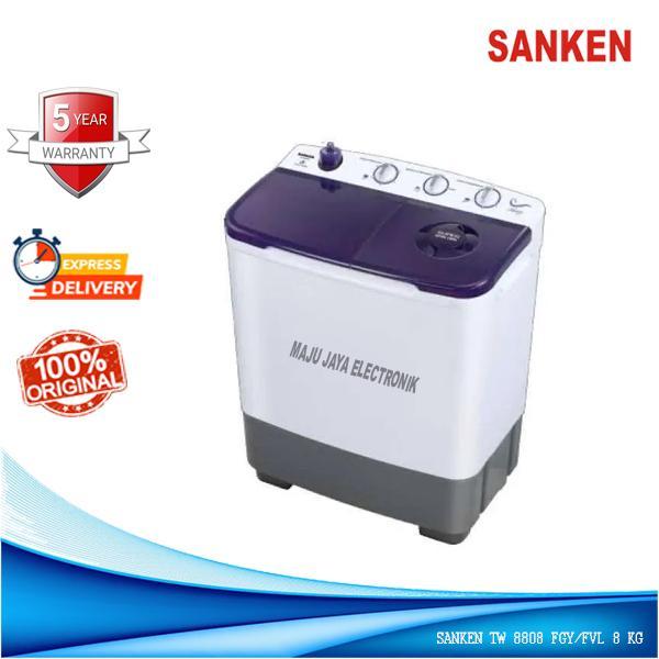 Mesin Cuci 2 Tabung SANKEN TW 8808 FGY XTOR Technology Trasparan 8 KG