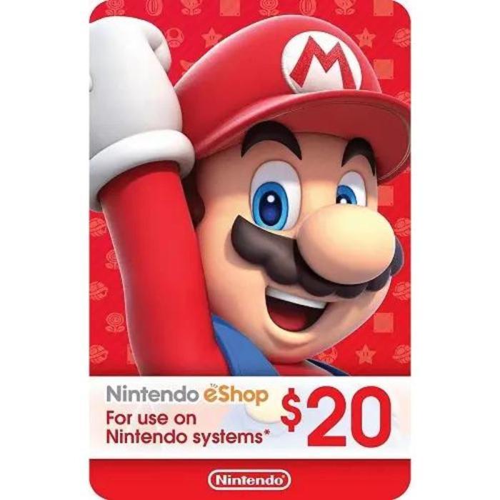 TERLARIS Nintendo Switch Eshop USD USA 20 USD - Kartu Hadiah Eshop USA 20 USD untuk Nintendo Switch