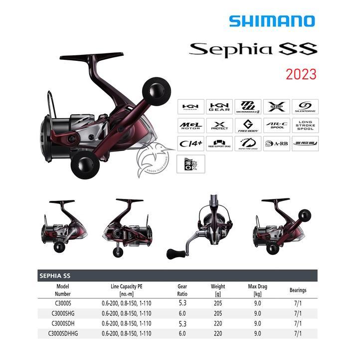 Shimano Sephia SS 2023 Squid Cumi Eging Reel Pancing - SS C3000SDH