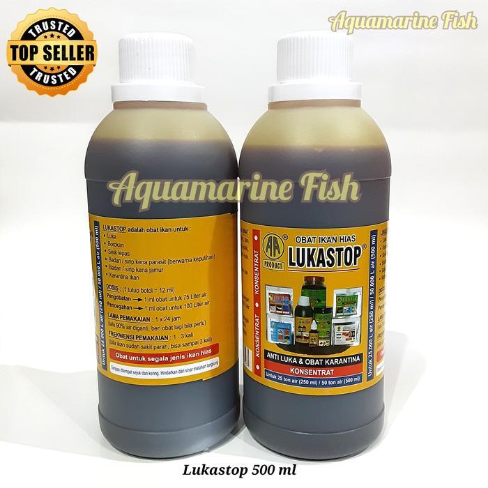 LUKASTOP 500ML OBAT IKAN ANTI JAMUR PARASIT KARANTINA KOI KOKI LOUHAN CHANNA OBAT LUKA OBAT KUNING