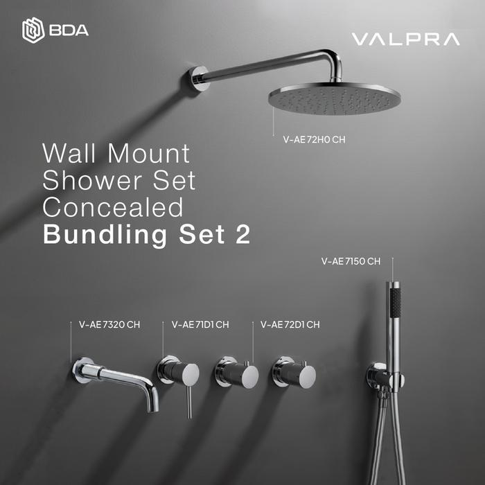 Valpra Shower Set Kamar Mandi Shower Set Tanam Hand Shower Headshower Plafon Handshower With Spout
