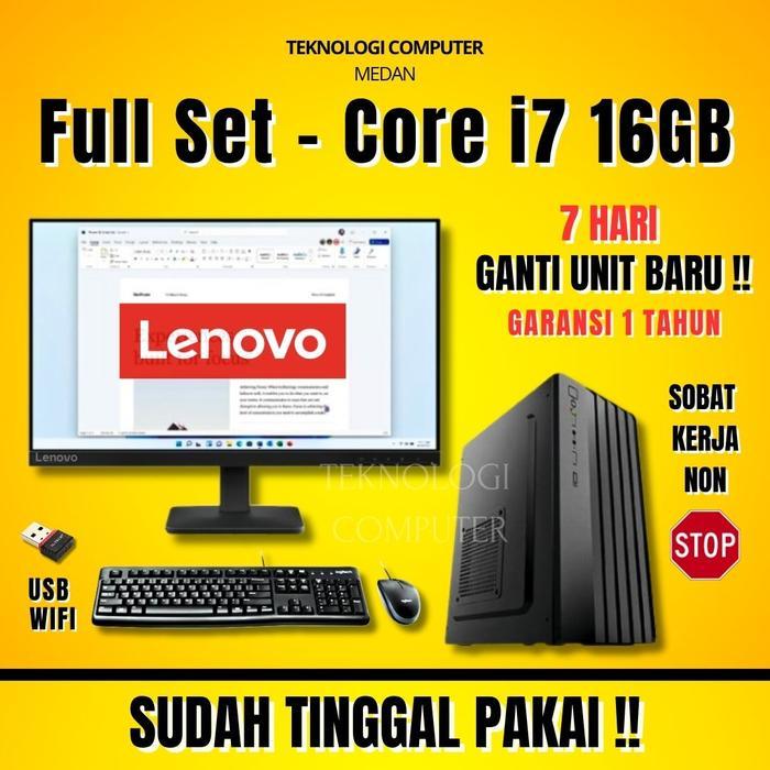 Core i7 8 GB Full Set CPU Komputer PC Rakitan
