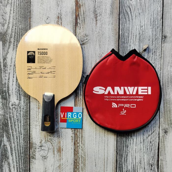 SANWEI T5000 CARBON HANDLE CS PENHOLD KAYU BAT BET PINGPONG