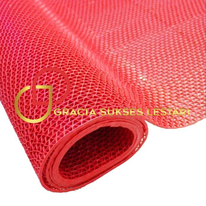 Keset Karpet Karet PVC Anti Slip Meteran - Jaring