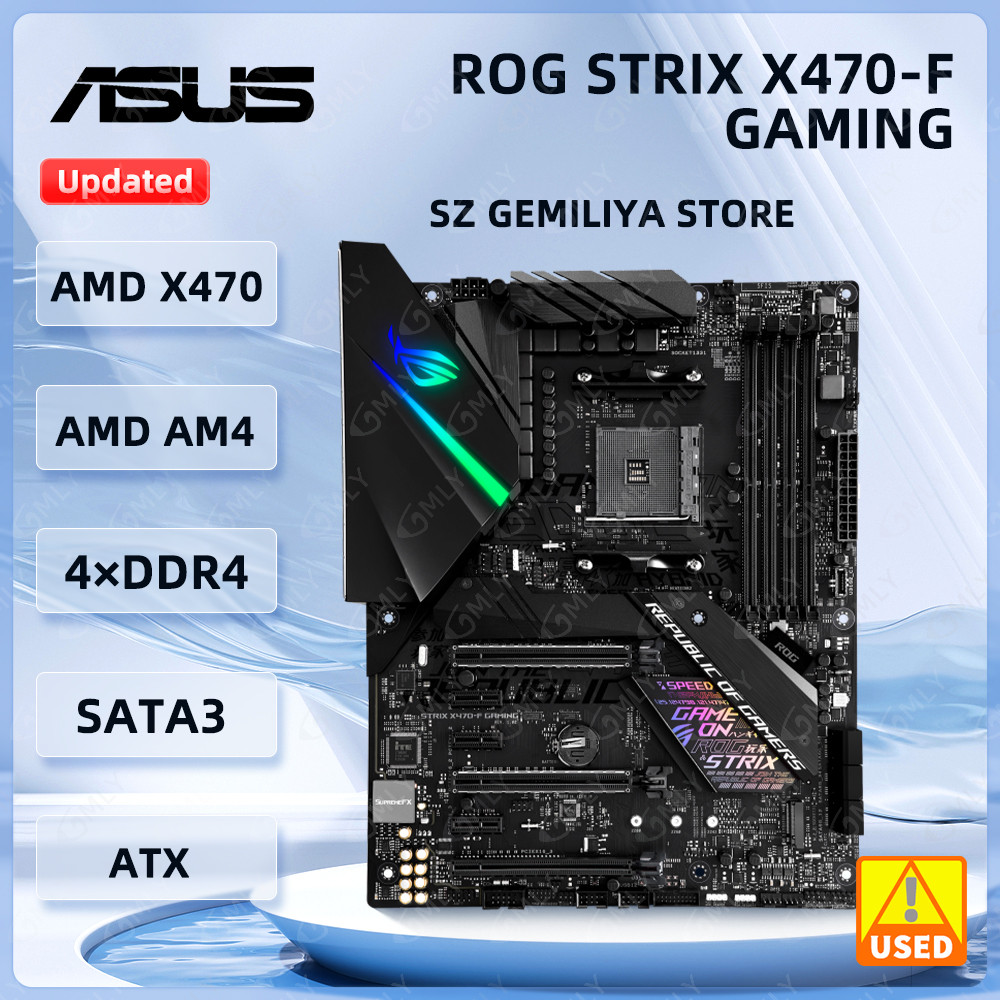 Asus X470 Motherboard Rog Strix X470-F Gaming Motherboard Ddr4 64Gb M.2 Support Ryzen 7 5700 Ryzen 5