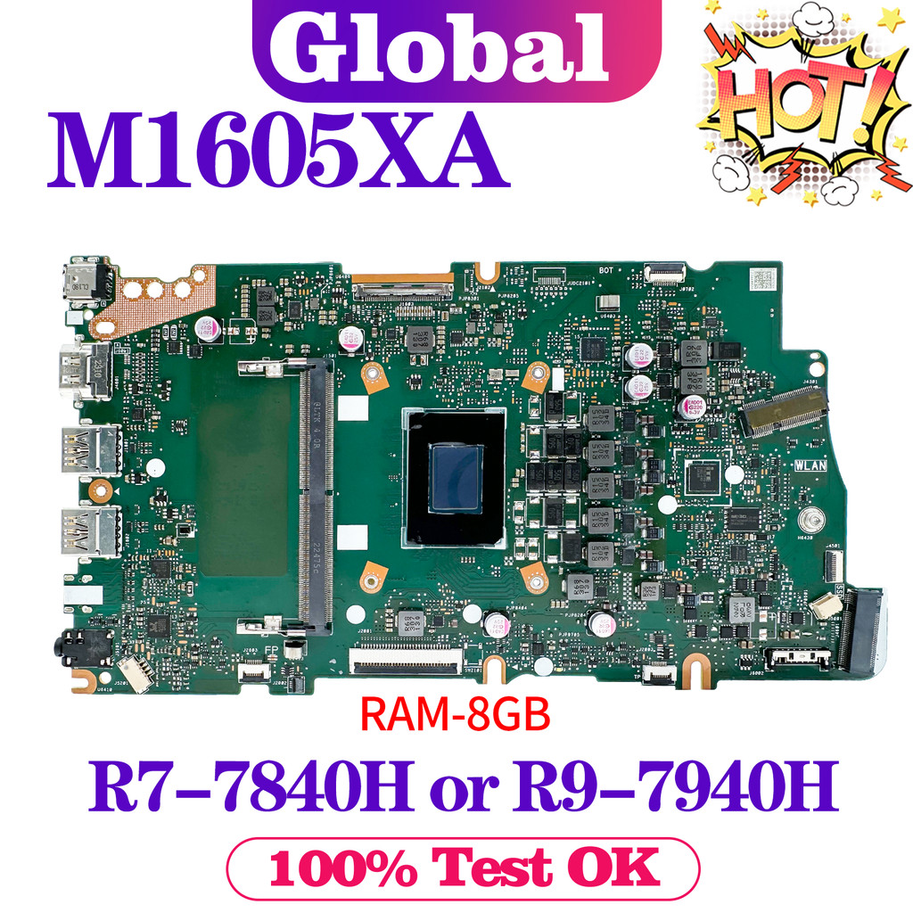 Kefu M1605 Mainboard For Asus Vivobook 16 M1605Xa M1605X Laptop Motherboard R7-7840H R9-7940H