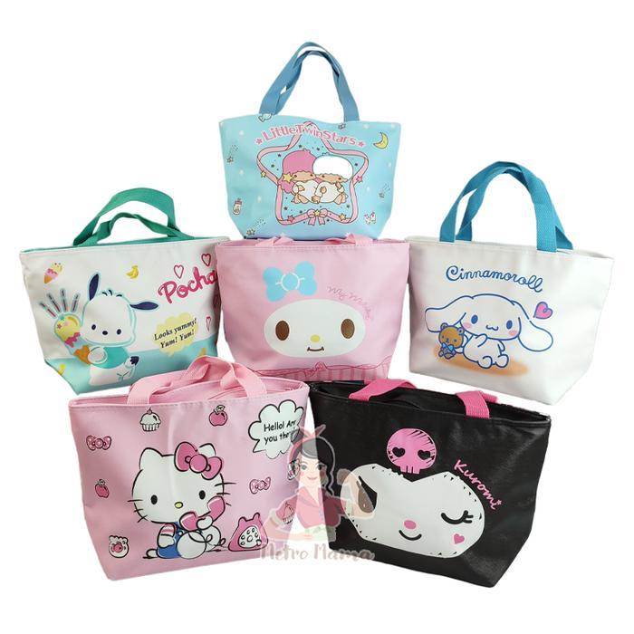 (PROMO RAMADHAN) TAS BEKAL TENTENG KARTUN TERMAL SANRIO BAHAN KULIT PU LEATHER BESAR PREMIUM