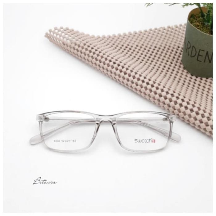 FRAME KACAMATA MINUS SWATCH POP SQUARED + LENSA ANTIRADIASI