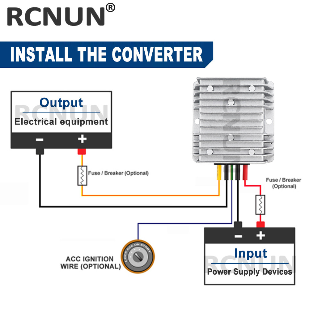 RCNUN 9-40V to 28V 5A 10A DC DC Step Up Down Converter 12V 24V 36V to 28V Voltage Stabilizer Boost