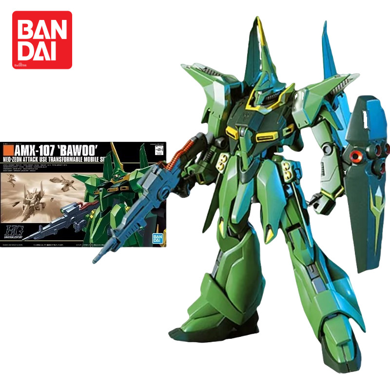 Bandai Hguc 031 1/144 Amx-107 Doven Wolf Mass Production Type Green Doven Wolf Gundam Assembly Model