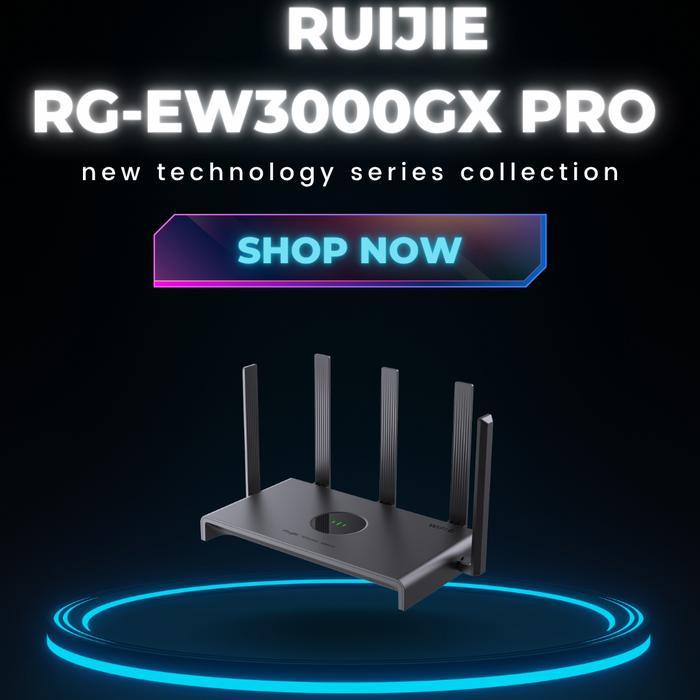 RUIJIE RG-EW3000GX PRO ROUTER MESH WIFI 6 AX3000 GAMING / DUAL WAN / 5 ANTENA MESH WIFI 6