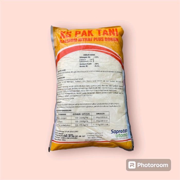 Sale Terlaris Pupuk Ks Pak Tani Kemasan 1 Kg Kalsium Nitrat Plus Boron