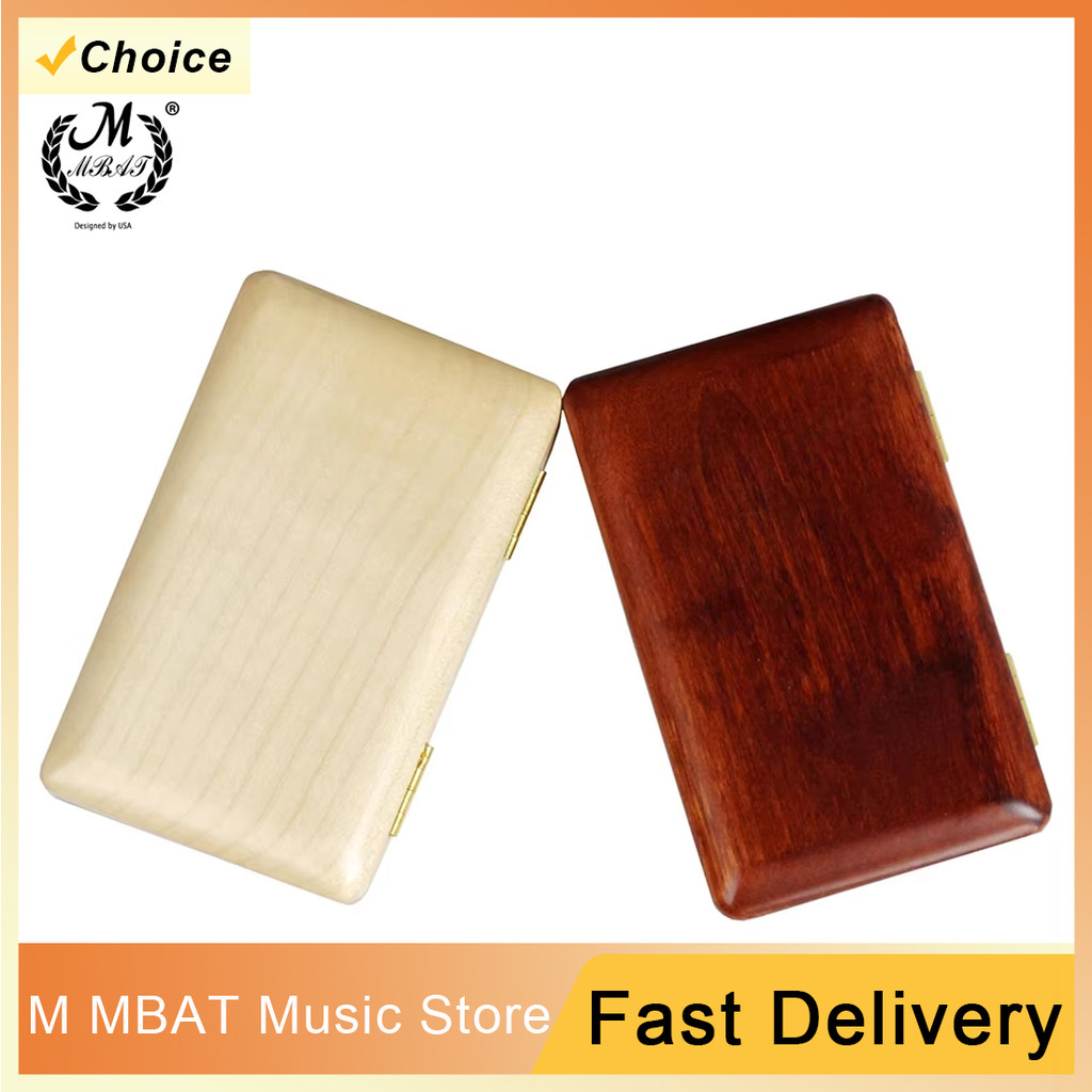 Saxophone Solid Wood Reed Case Wooden Colour Holds Two Walnut Saxophone Reed Case for