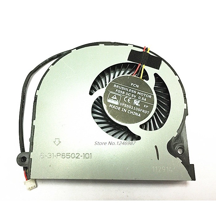 Original New Laptop CPU Cooling Fan For Clevo P650SA P650SE P651SE P651SG DFS501105FR0T FG5B
