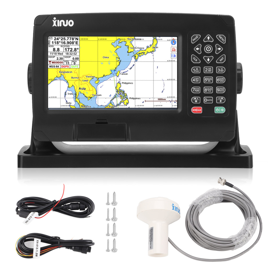 Diskon xinuo XF-607B 7-Inch Marine electronics maritime navigation communication GNSS GPS chart plot