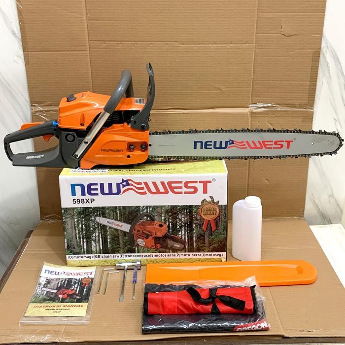 Chainsaw New West Nw 598/ Nw598X - Bar 22"- Mesin Potong Kayu+Rantai