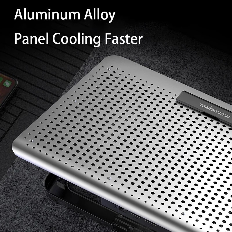 Notebook Radiator Stand Aluminum Alloy Gaming Cooling Fan Laptop Cooling Pad 11 13 17 inch Laptop