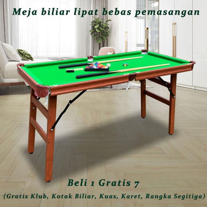 Mini Pool Table Lipat kaki / Meja Billiard Mini / Billiard Table Bonus /Mini Pool Table Lipat 182cm