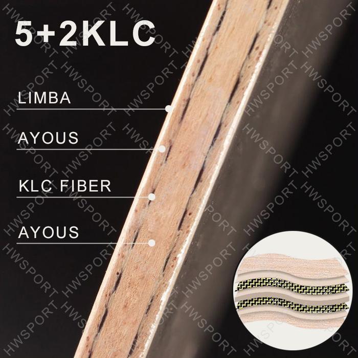 DHS HURRICANE SERIES TABLE TENNIS BLADE PROFESSIONAL 5 WOOD 2 KLC PING PONG BLADE HURRICANE LONG 5