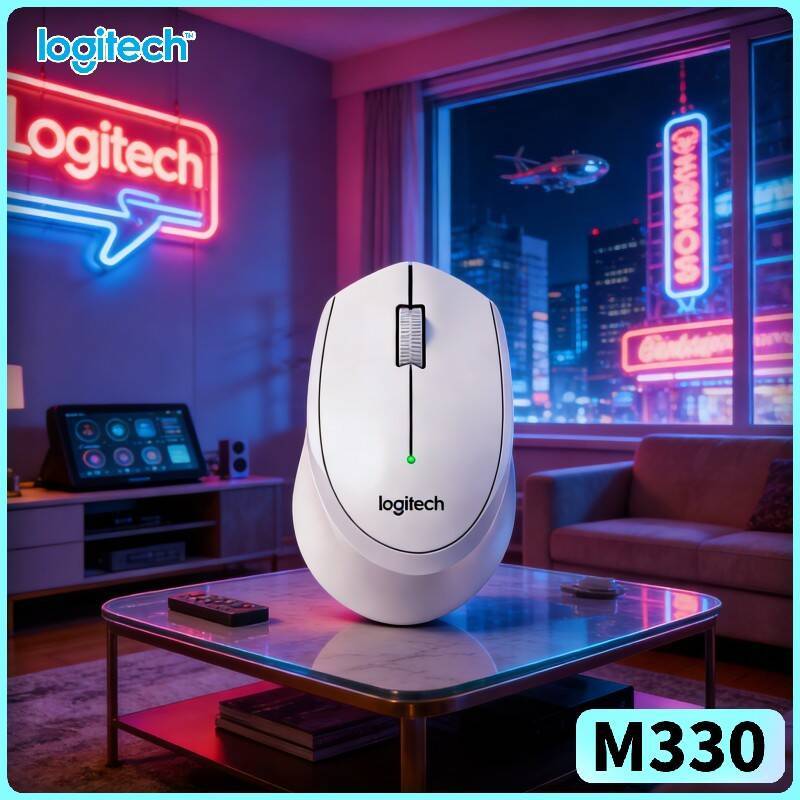 Logitech M330 Silent Wireless Mouse 2.4GHz Cordless Optical Sensor Accurate Glide for Laptop PC Mac