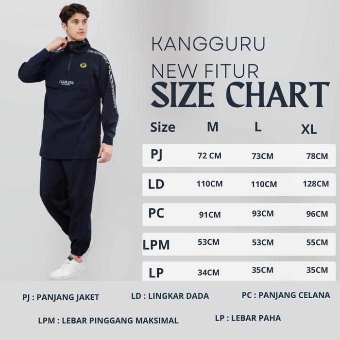 Jas Hujan Fearless Anti Bocor Saku Kantung Kangguru New Fitur Setelan Pria Wanita Dewasa Raincoat