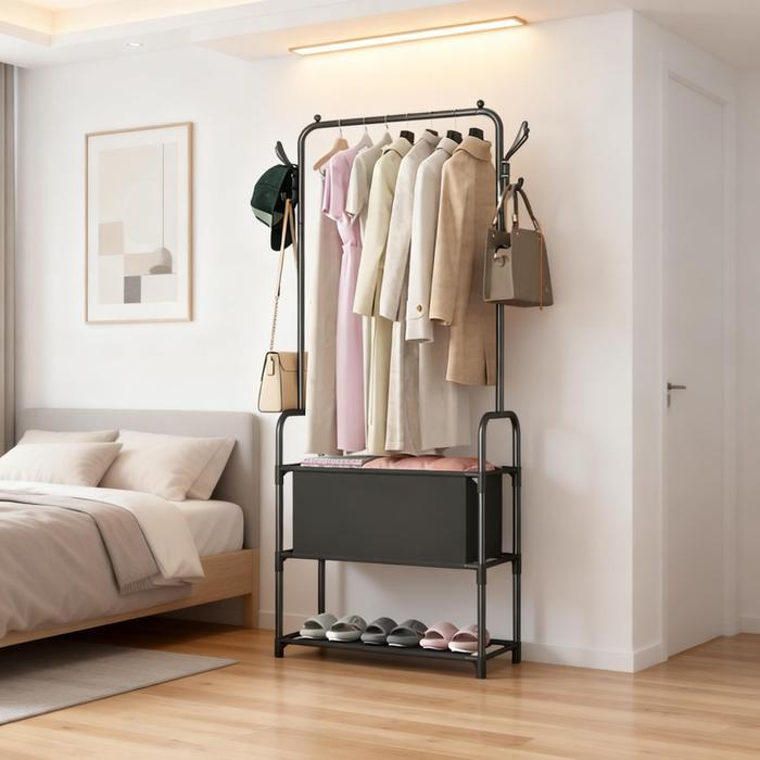 Informa - Rak gantungan baju minimalis/Lemari gantung serbaguna/Penyimpanan pakaian portable/Lemari