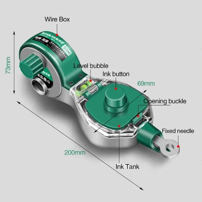 "New" Tinta Sipatan Benang Penggaris Benang 1pcs Sipatan Lot Benang Tinta