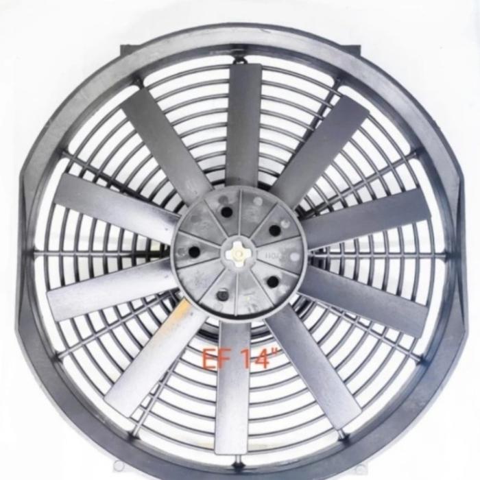 Extra Fan Ac Mobil Universal 14 Inch Merk Nis 14" 12V Hisap Tiup