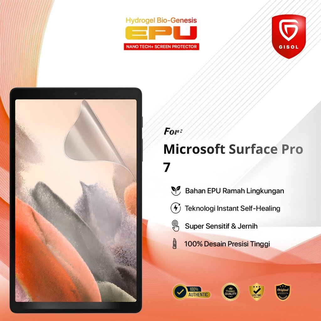 ORI GIN ALL BIO-HYDRO EPU Hydrogel Anti Gores for Microsoft Surface Pro 7 Deluxe Protection Film Ben