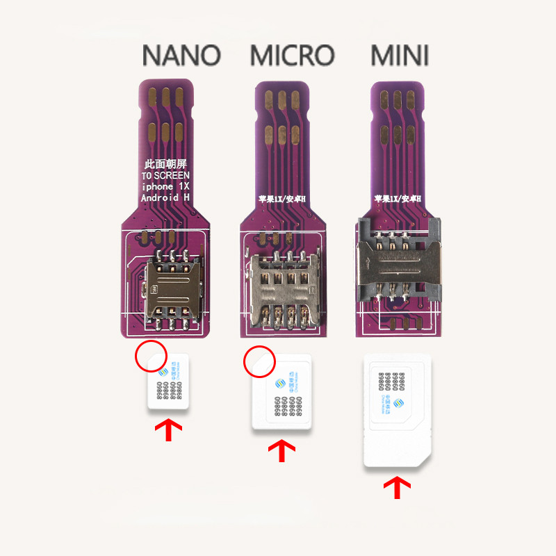 FPV SIM Card Adapter SIM Card Reader Nano SIM Nano For IPhone 5/6/7/8/X Android Phone Connector