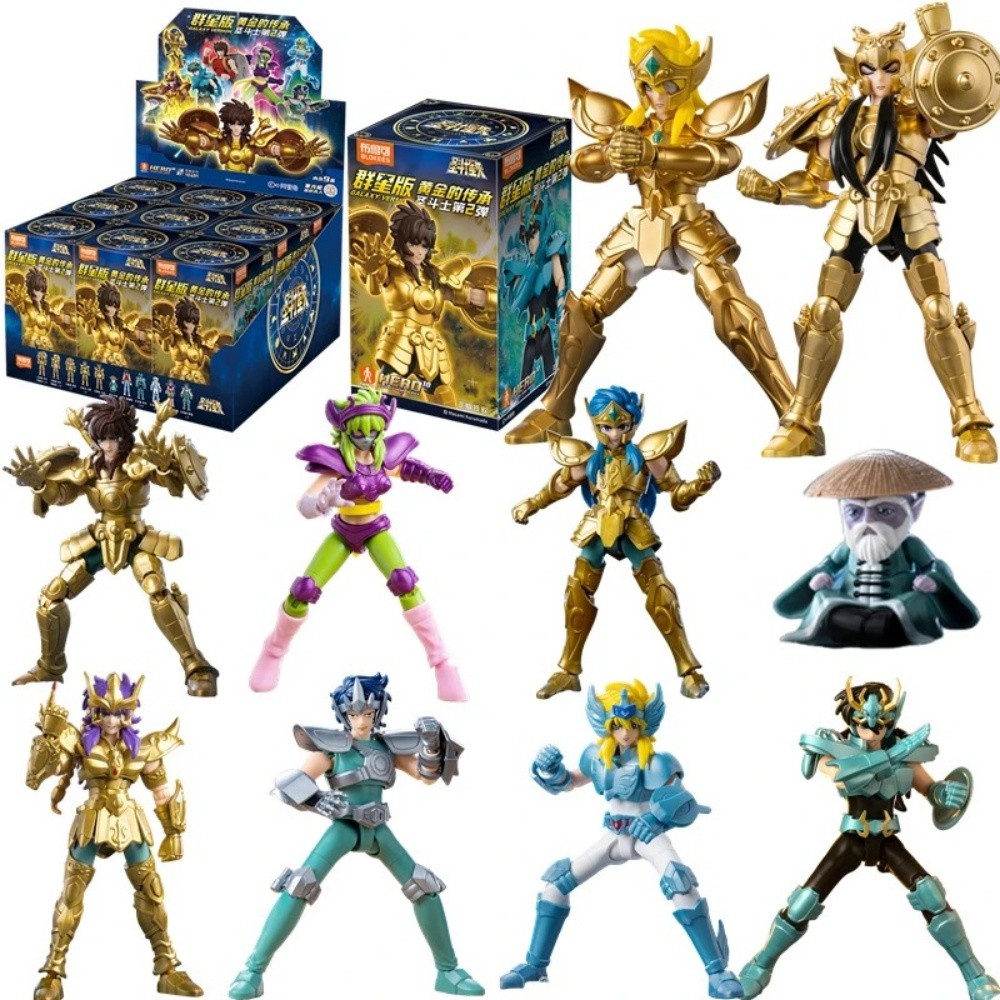 Blokees Saint Seiya Galaxy Version 2 Action Figures Camus Hoyoga Dohko Milo Shiryu Pegasus Nachi