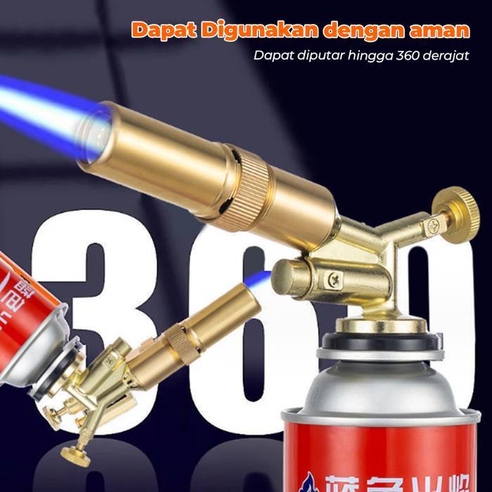 Portable Kepala Gas Torch Flame Gun Bakar Sate Seafood BBQ Blow Torch Flame Gun
