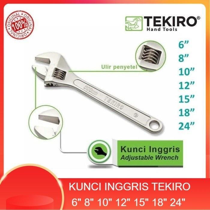 Tekiro Kunci Inggris Kecil - Besar inch Adjustable Wrench Komplit ORI