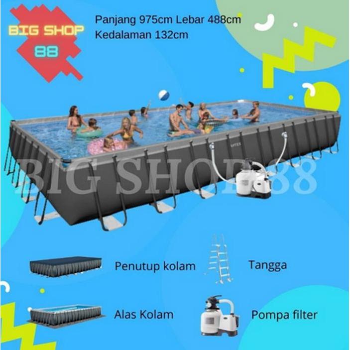 Promo Kolam Renang Intex Terbesar Kolam Renang Keluarga Ultra Frame 9Meter Berkualitas