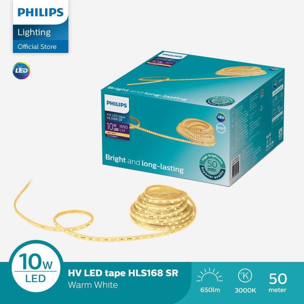 Philips Lampu LED Strip HLS168 10W/M 50 Meter 3000K Kuning