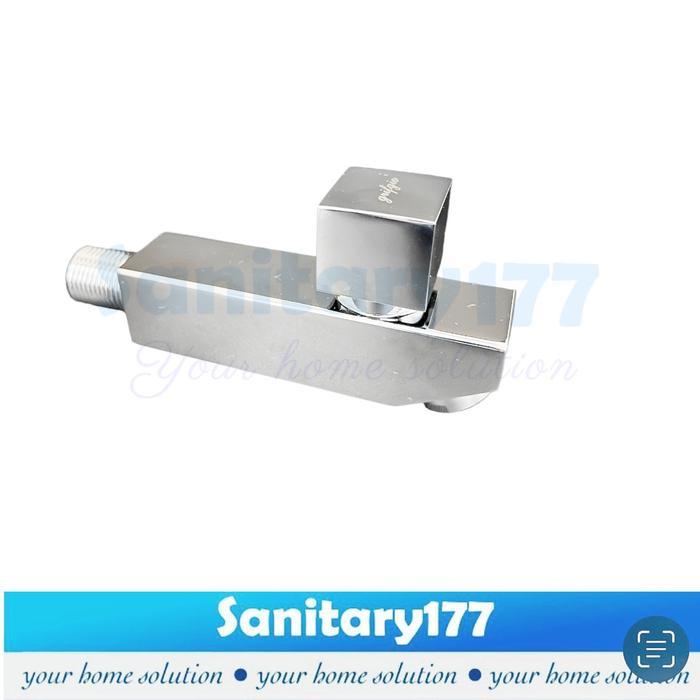 Kran Tembok Kotak Minimalis 8009-Keran Air wudhu taman tebal unik bras