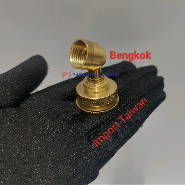 Nozzle Sprayer Nozzel Spuyer Kabut Tebal Asap Kuningan Bengkok Elektrik 4 Lubang Import Taiwan Spot