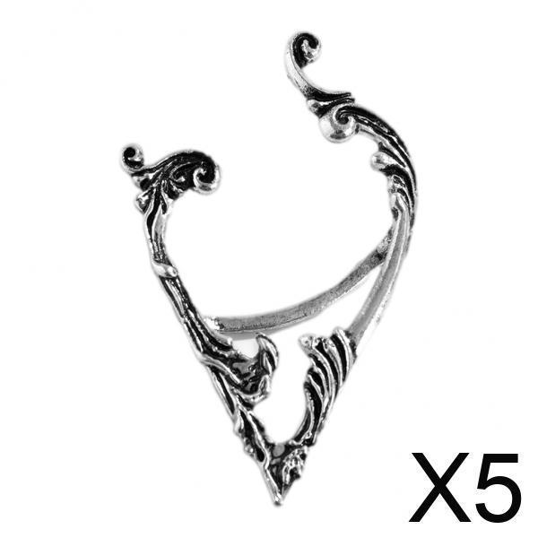 Hollow Elf Ear Cuff Alloy Clip-on Earring Jewelry Trendy Costume Accessory for Women Girls Cosplay