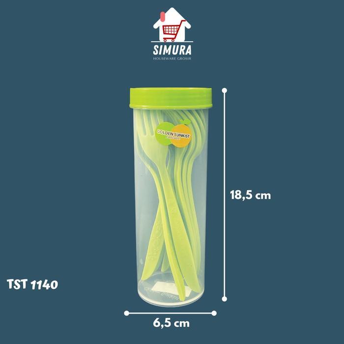 3PCS SENDOK GARPU 1 LUSIN TEMPAT SENDOK TRAVEL SENDOK PLASTIK (TST 1140 H) #GROSIR