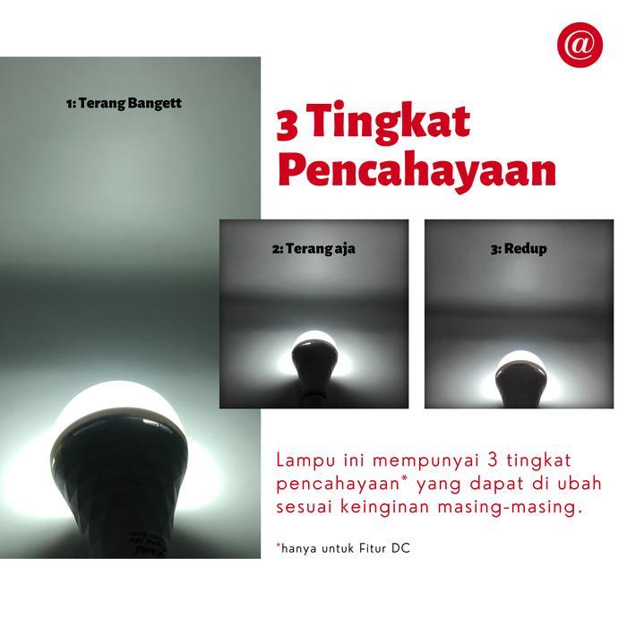 AOKI Lampu Bohlam LED AC/DC NEW CRYSTAL Darurat Emergency Lamp Baterai Downlight Gantung Saklar
