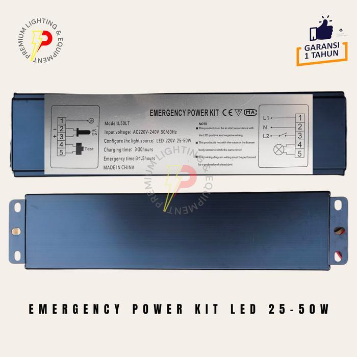 Nicad battery 25W power kit Lampu LED emergency batrei 50 WATT