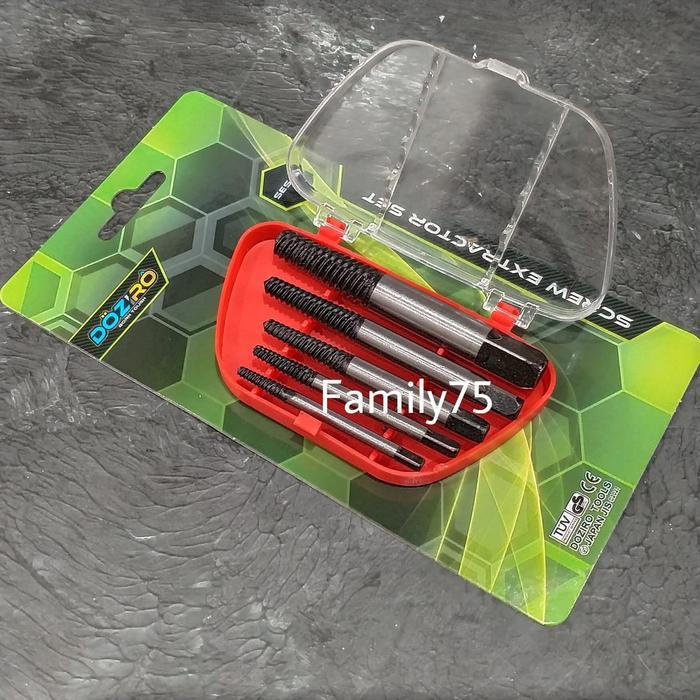 Promo Tap balik Set Alat buka baut patah Tap balik baut patah rusak Set 5pcs