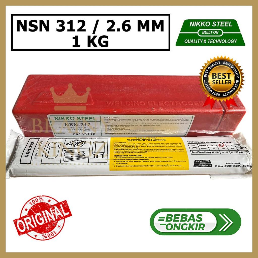 Kawat Las Nikko Steel NSN312 E312 2,6mm NSN 312 2.6mm (1 KG)