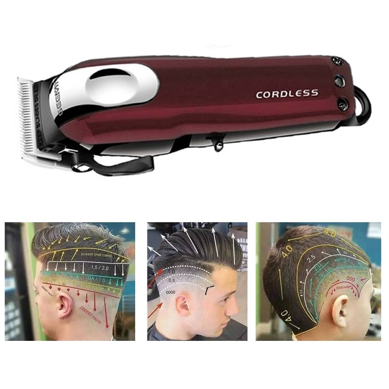 Original GEEMY Professional cordless hair clipper rechargeable beard & hair trimmer for men electric