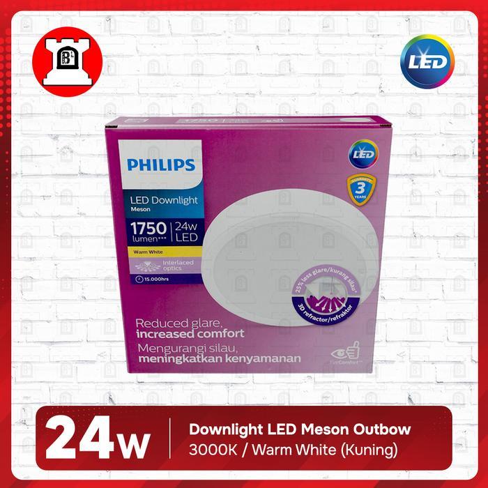 Lampu Philips Meson Downlight Plafon LED 59474 200 24W Outbow Bulat