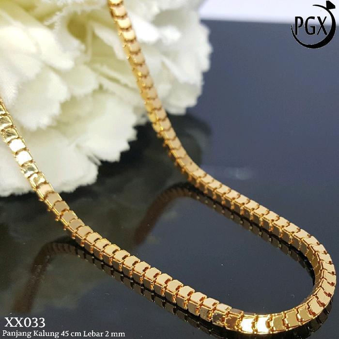 kalung Milano kaca titanium asli anti luntur