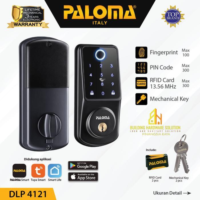 Paloma Dlp4121 Digital Lock Smart Home Kunci Pintu Deadbolt Wifi Aluminium Sensor