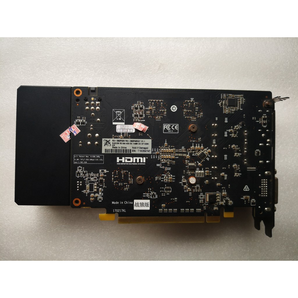 XFX Radeon RX560 4GB GDDR5 896SP Video Card Cards DP HDMI DVI