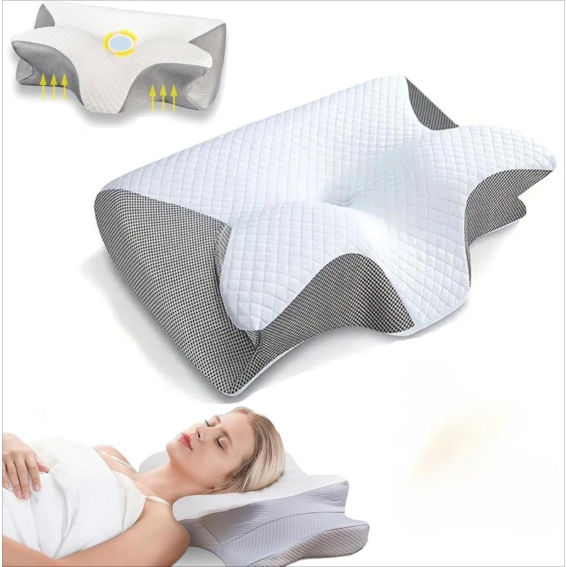 Sleep Apnea Pillow, Upgraded Memory Foam Cervical Pillow For Sleep Apnea, For Side Sleeper, Back