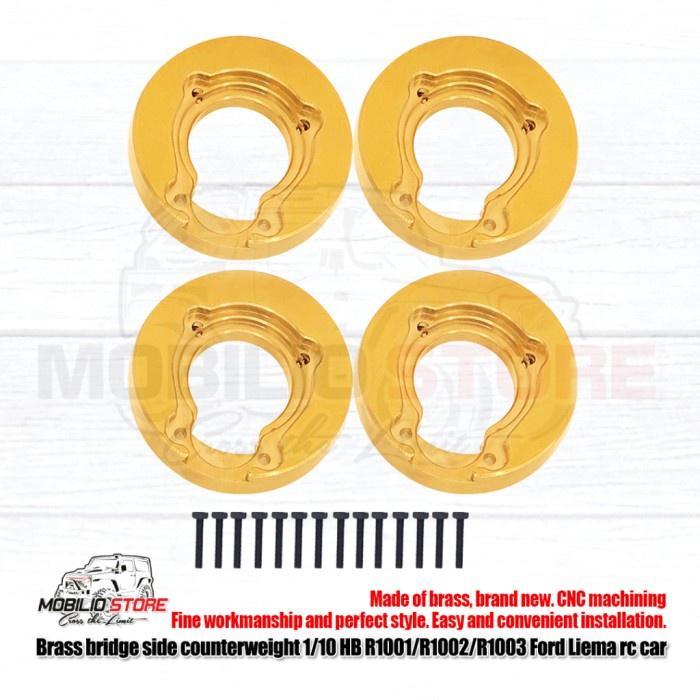 HEAVY BRASS BRIDGE SIDE COUNTERWEIGHT FOR 1/10 RC CRAWLER HUANGBO HBR